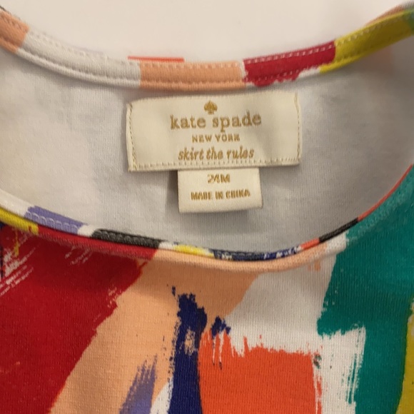 kate spade NY Jillian Brushstroke A-Line bow Dress 24m multicolor - Picture 2 of 4